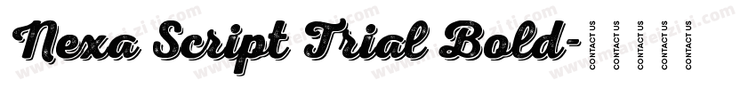 Nexa Script Trial Bold字体转换